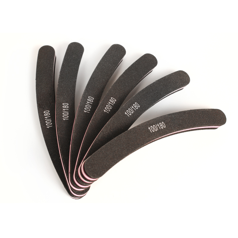 Manicure Salon Banana Shape Nail buffing Files Durable brown sandpaper Nail File