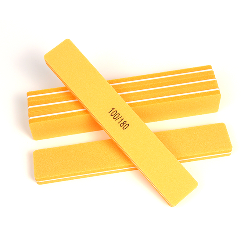 Nail Tool 100 180 grit Nail Polishing File Double Sided Soft Sponge Nail File Orange
