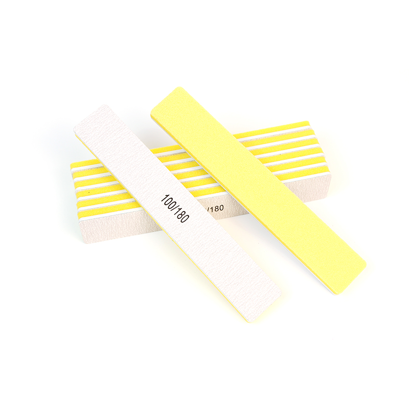 Custom Logo Zebra Nail File Gold Sponge Nail Buffer File Nail Salon Tool Rectangle Nail File
