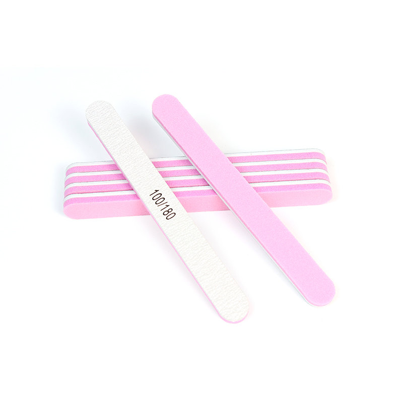 Custom Logo EVA Zebra Nail File Washable Pink Sponge Nail Buffing File