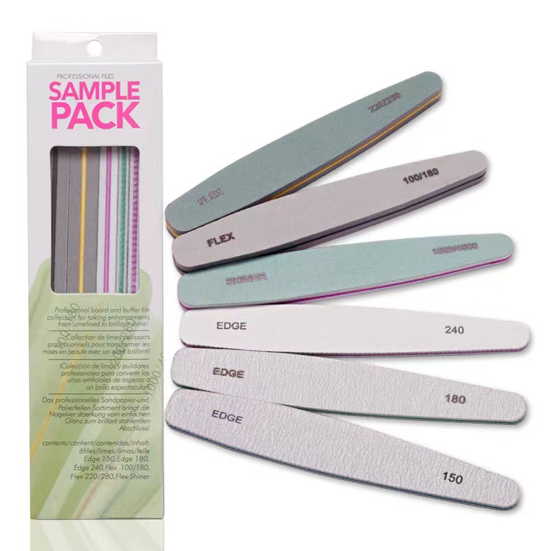 Diamond Shape Nail Polishing File Different Grit Washable Nail File