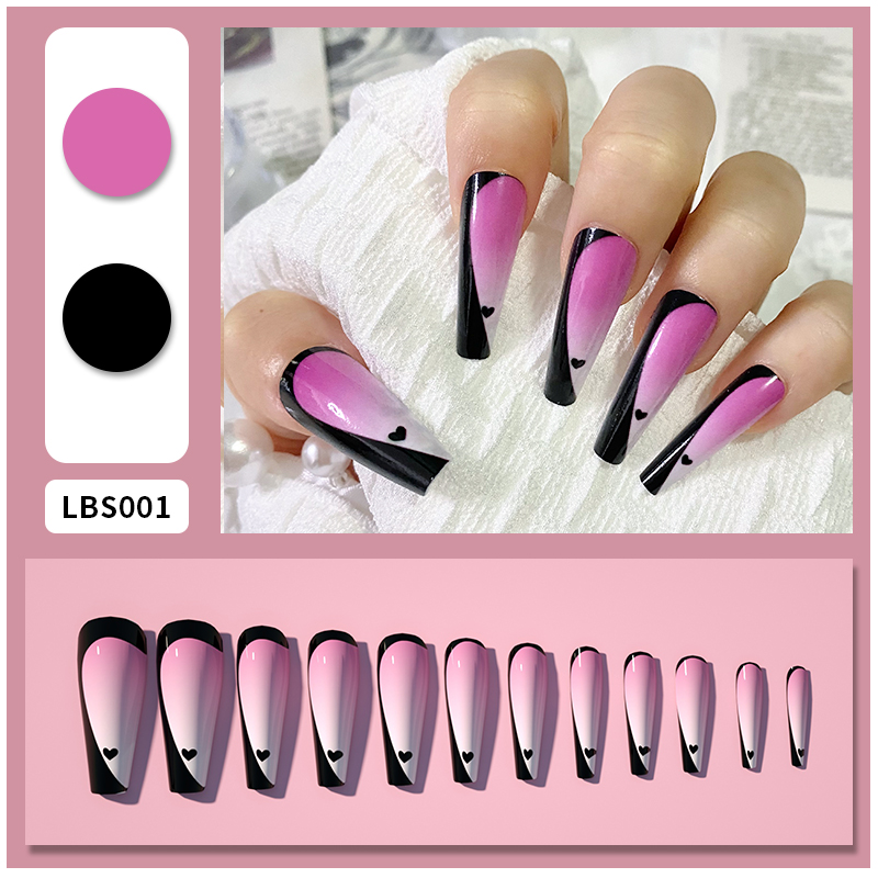 24pcs/Box Fashion Design Colorful Coffin False Nail Wholesale Reusable Press On Nails