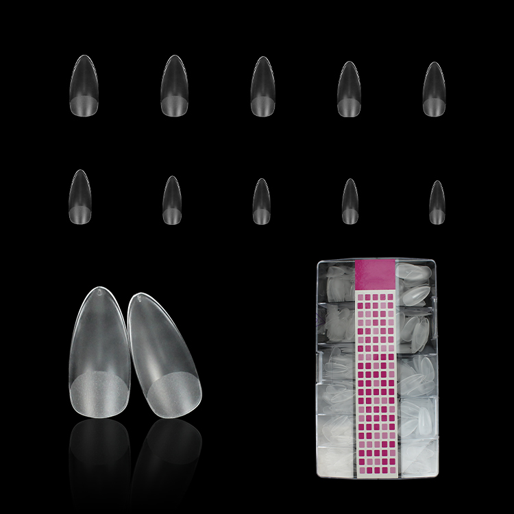 Full wrap Clear Stiletto Artificial False Nail 500pcs Acrylic French Tip Press On Nails
