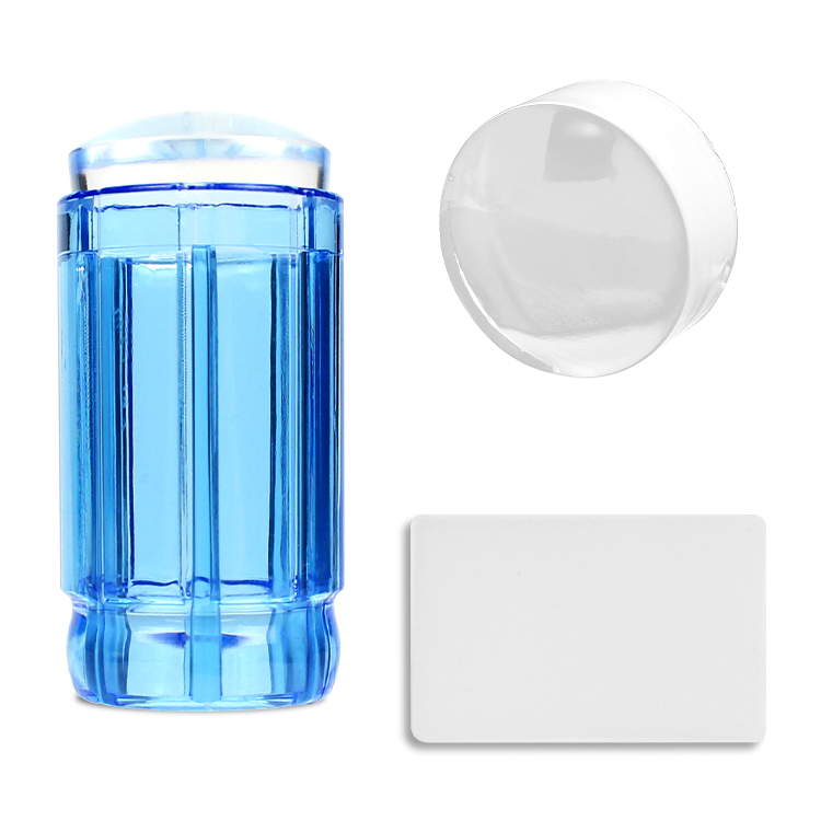 Custom Logo Nail Salon Tool Plastics Nail Stamper Image Transfer Clear Silicone Nail Art Stamper