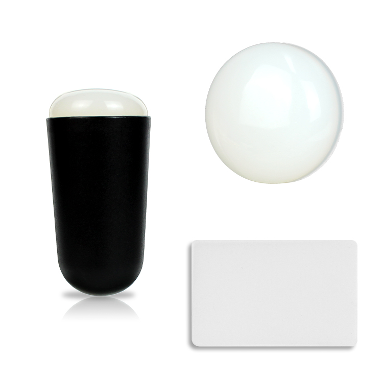 Portable Plastics Nail Stamper Image Transfer Nail Art Stamper Soft Silicone French Nail Tip Stamper