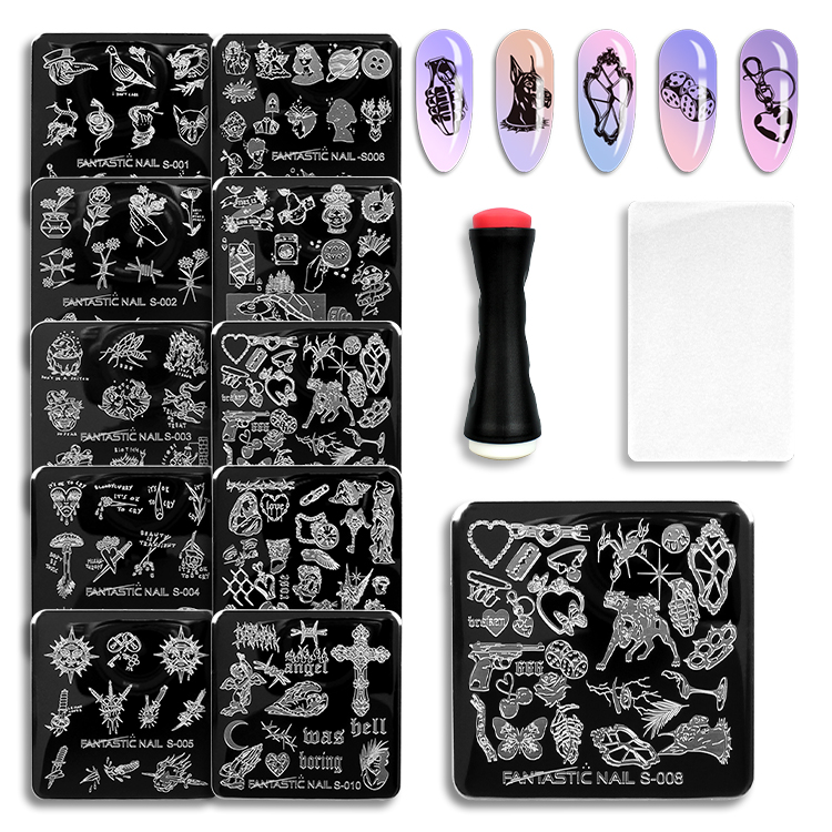 6x6cm Stainless Steel Image Plate DIY Nail Tool Animal Birds Image Nail Stamping plate