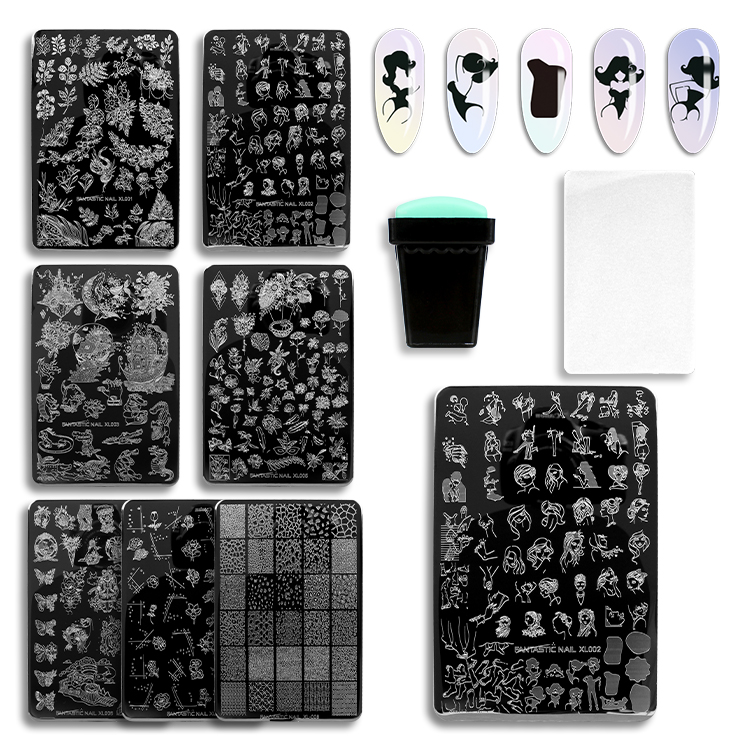 Custom Image Design Nail Stamping Plate French Nail Art Flower Leaf Nail Stamping plate