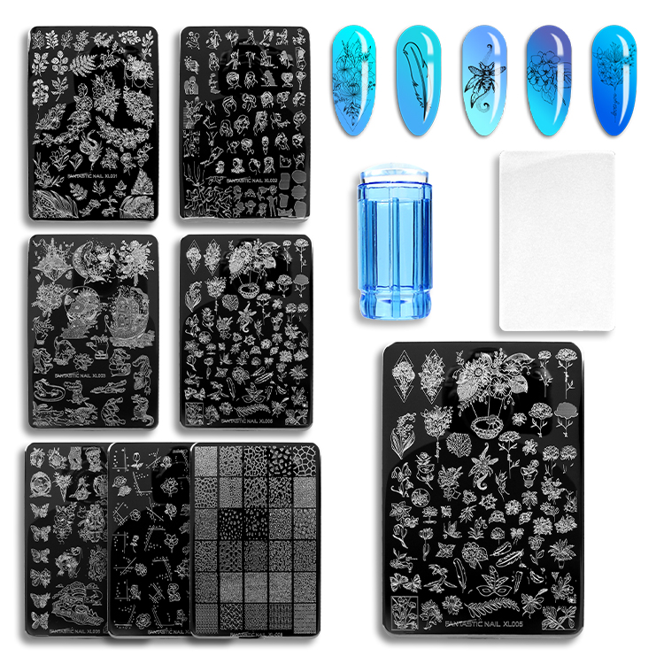 French Nail Art 3D Flower Leaf Image Stamp Template 9.5x14.5cm Nail Art Stamping plate