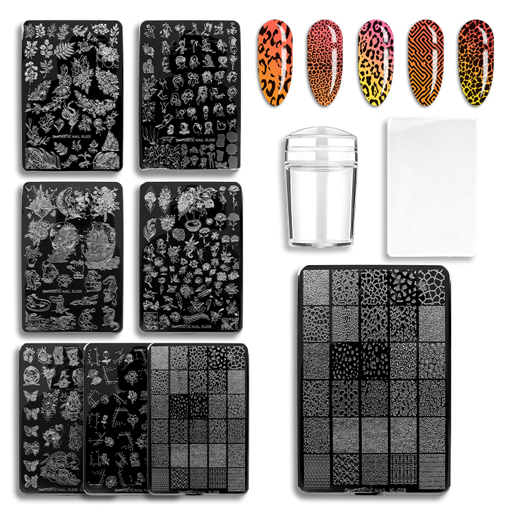 Wholesale 9.5x14.5cm French Nail Tool Stamp Template Flower Leaf Image Nail Art Stamping plate