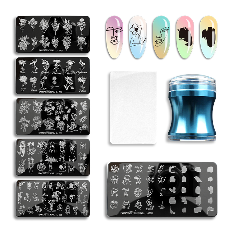 6*12cm Abstract Image Transfer Nail Stamping Plate 3D Leaves Flowers Nail plate Template Image Plate