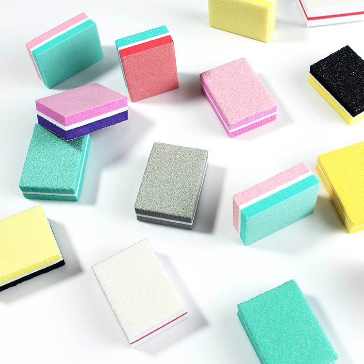 Manicure Tool Square mini Nail File 80 100 Grit Sponge Nail Buffer Wholesale Nail Buffer Block Set